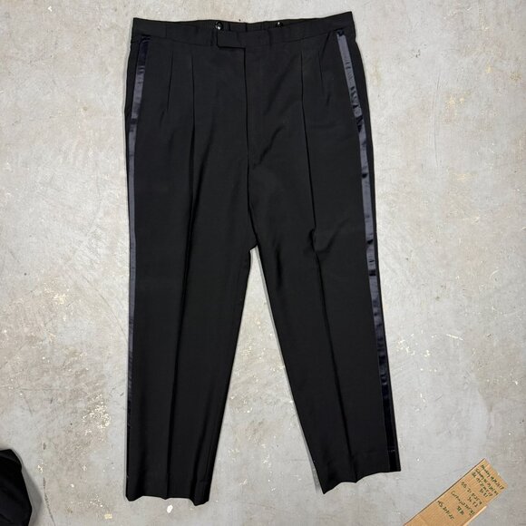 Coppley Warren K Cook Tuxedo 2pc Silk Peak Lapel Wool Mohair Black 46R 38x32 - Picture 10 of 12